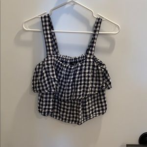 Madewell gingham crop top